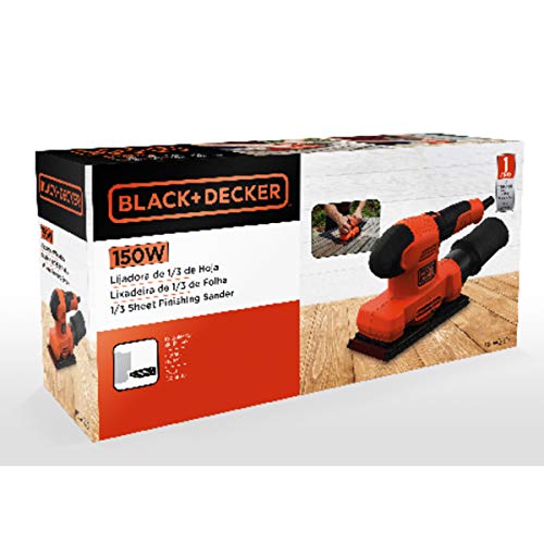 BLACK+DECKER Lixadeira Orbital de 1/3 Pol. (8,4mm) 150W 220V BEW220