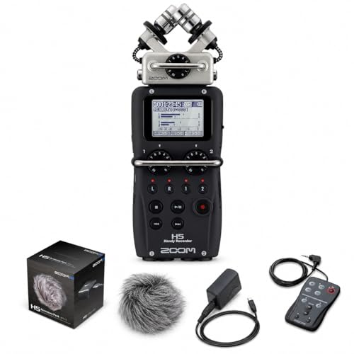 Image of Zoom H5 Handy Recorder Bundle with APH5 Accessory Pack with Remote Controller, USB-Type AC Adapter and Hairy Windscreen (H5 + APH5 Accessory Pack)
