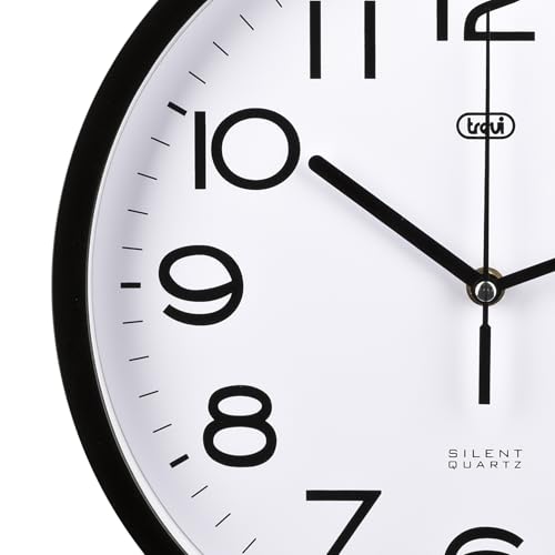 Trevi Orologio da Parete Analogico 30cm Movimento Silenzioso Sweep Nero - 3