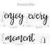 Enjoy Every Moment Metal Wall Sign Decor Happy Words Travel Wall Decor for Bedroom Living Room Kitchen Bathroom, Black