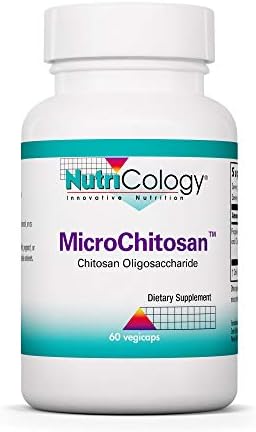 Nutricology MicroChitosan Supplement – Chitosan Oligosaccharide, Cleansing Support Binder, Enhanced Detoxification, 1800mg Vegetarian Pills – 60 Count