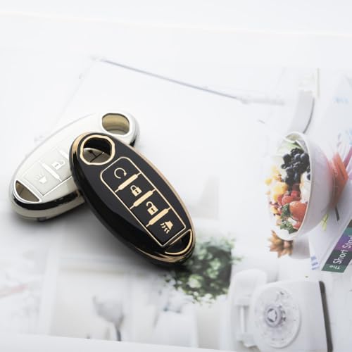 Image of Key Fob Cover Fit for Nissan Altima Rogue Sentra Pathfinder Frontier Maxima Titan Armada Versa Smart Key