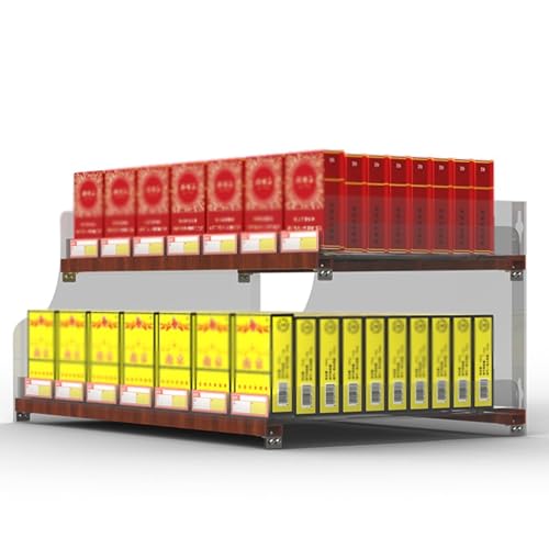 Expositor de tabaco automático que evita el desorden en estanterías de supermercados