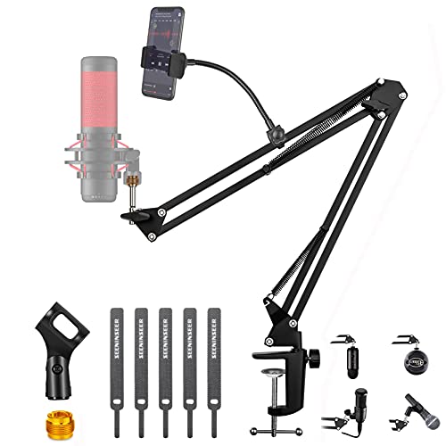Boom Arm for hyperx quadcast,Heavy DutyÂ Adjustable Gaming Microphone Suspension Boom Scissor Arm Stand for hyperx quadcast Blue Yeti, Razer Seiren x,Snowball ,other Mic (6PACKS)