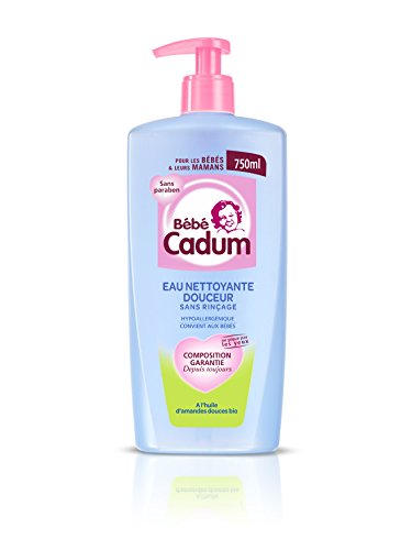 Bébé Cadum Eau Nettoyante Douceur à l'Huile d'Amandes Douces Bio 750 ml