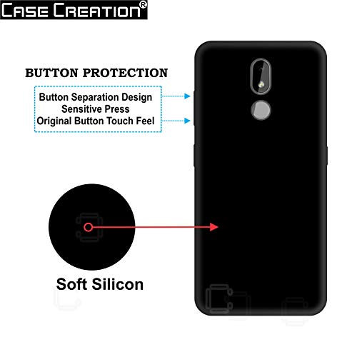 Image of Case Creation Compatible with Nokia 3.2 2019 Back case, Nokia 3.2 Slim Flexible Smart Look case with 360 Camera All Angle Protection (Pure Black)