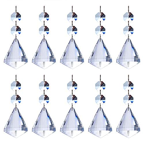 10 pcs 30mm Boule Cristal Pendentif Chandelier Pampilles Clair Cristal Lustre Guirlande Cristal Guirlande Cristal Mariage pour Décoration De Lampe