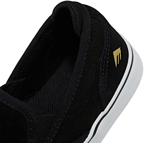 Emerica Boy's Wino G6 Slip-ON Youth Skate Shoe, Black/White/Gold, 11C Medium US Big Kid | Image 5