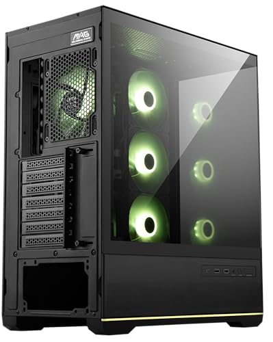 Image of MSI MAG PANO 110R PZ - Mid-Tower Gaming PC Case - Tempered Glass Side Panel - 3 x 120mm ARGB Fans - Liquid Cooling Support up to 360mm Radiator - Mesh Panel for Optimized Airflow