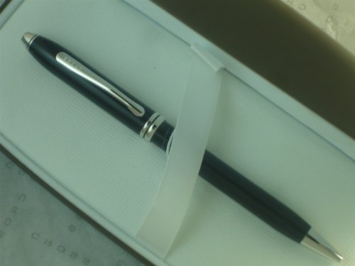 Stylo Bille Cross Townsend Noir Rhodium | Écriture Fluide sans Fatigue ni Bavure