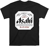 Asahi Japan Dry Beer Tee Vintage T-Shirt T Shirt Men T-Shirt Black XL