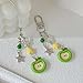 Nalefow 2PCS Cute Phone Charms Aesthetic Y2k Pink Guitar Strawberry Star Phone Straps Key Chains for Keys Bags Camera (Green Apple)
