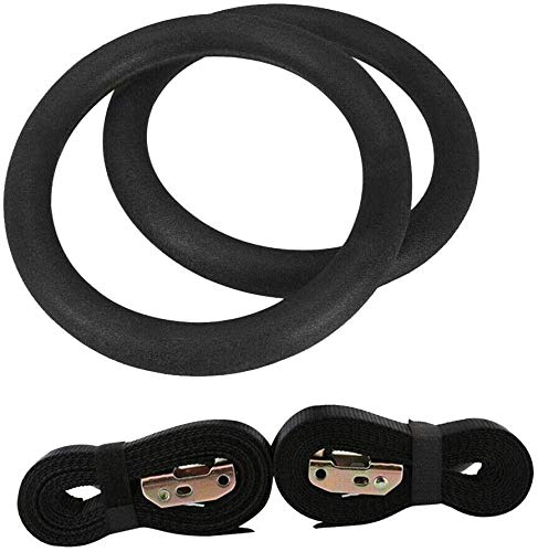 MorNon Anillos de Gimnasia de Madera Anillas de Gimnasia para Entrenamiento de Fuerza Crossfit Dominadas