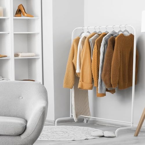 Image of Slim Plastic Hangers for Clothes - Heavy Duty Non-Velvet Hangers with 360 Swivel Chrome Hook & Non Slip Notches - Ideal for Dresses Coats Shirts Jackets & More (Grey, 36)
