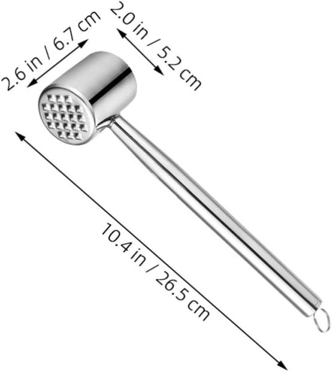 Luxshiny Heavy Duty and Multi-functional Design Stainless Steel Meat Tenderizer Mallet with Enhanced Cooking Efficiency for Steak and Chicken for Commercial and Home Kitchen Use