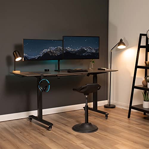 Image of VIVO Full Motion Dual Monitor Desk Mount Clamp VESA Stand with Double Center Arm Joint | Fits 13 inch to 32 inch Screens (STAND-V102D)