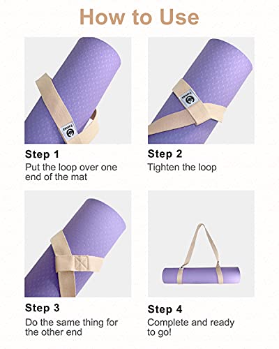 Tumaz Yoga Mat Strap [Mat Not Included] (15+ Colors, 2 Sizes Options) With Extra Thick, Durable And Comfy Delicate Texture | The Must-Have Multi-Purpose Strap/Carrier For Your Yoga Mat, Exercise Mat #TOP4
