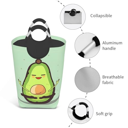 Panier à linge autonome avec poignées ergonomiques et pliables - 4
