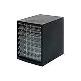 ナカバヤシ A4レターケース7段(浅7) ブラック A4E-S7B ×2セット