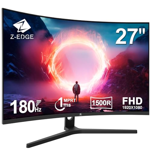 Z-Edge 27インチ 165Hz WQHD 湾曲 Z-Edge Gaming Monitor Curved 27'' 180 Hz/165 Hz, 1ms, FHD