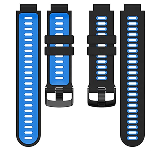 Bracelet de montre en silicone noir gris pour Garmin Forerunner 235 et 735XT - 7