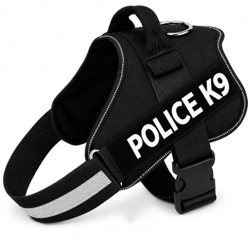 Image of PetVogue Dog Harness, No-Pull Reflective Dog Vest, Breathable Adjustable Pet Harness with Handle for Outdoor Walking - No More Pulling, Tugging or Choking (Black, S)