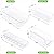 Greenco Refrigerator Organizers and Storage - Clear Fridge Organizer Bins Set, Shatterproof Plastic with Easy-Grip Handles, Stackable Kitchen Organization Solution for Home and RV - Set of 6