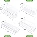 Greenco Refrigerator Organizers and Storage - Clear Fridge Organizer Bins Set, Shatterproof Plastic with Easy-Grip Handles, Stackable Kitchen Organization Solution for Home and RV - Set of 6