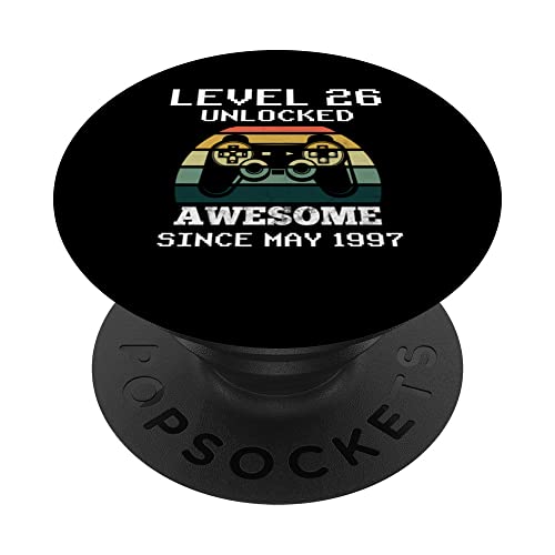 Nivel 26 desbloqueado impresionante desde mayo de 1997 26 cumpleaños PopSockets PopGrip Intercambiable
