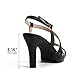 DREAM PAIRS Women's Platform Strappy Heels High Heeled Sandals Open Toe Comfortable Dressy Shoes with Adjustable Ankle Strap,Size 7,Black,DWUMHS2506