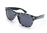 UNISEX DESIGN LEAF SUNGLASSES NEW UNISEX Damen Herren Retro Vintage Sonnenbrille Brille 420 UV400 Morefaz(TM) (Black White )