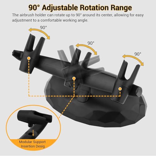 Support d'aérographe durable et robuste pour triple configuration - 6