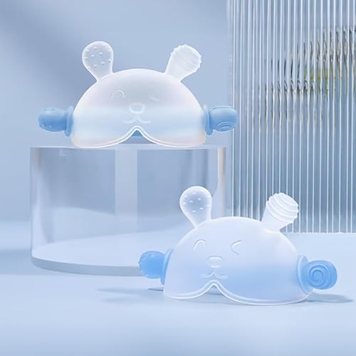 Image of StarAndDaisy Soft Baby Teether and Teeth Rattle Ball Toys for Infants & Toddlers (Bear - Blue)