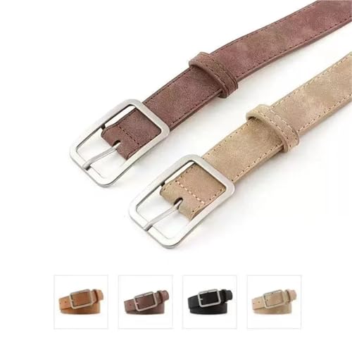Simple Rectangular Buckle Leather Belt Belt Student Men's And Women's Belt2