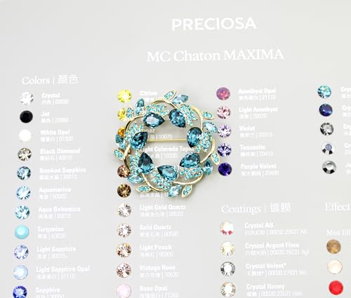 Image of Faship Gorgeous Rhinestone Crystal Floral Wreath Brooch Pin