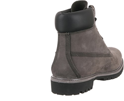 Image of Timberland Men's Grey Nubuck with Black 6 inch Premium Waterproof 13 2E US