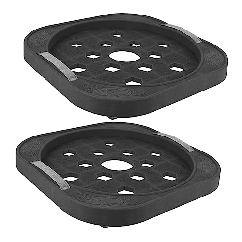 DIYEAH 2 Piezas Soporte para Tanque de Gas Movible con Ruedas Bandeja Redonda Resistente y Reforzada para Base de Cilindros de Gris Oscuro Fácil de Mover y Organizar