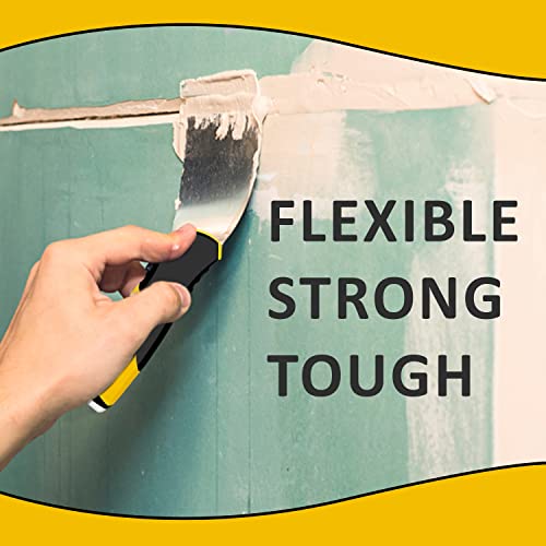 Flexible Putty Knife Scraper Tool, Spackle Knife Stainless Steel Blade With Soft Grip Handle, Metal Scraper Tool For Drywall Finishing, Plaster Painting Scraping, Decals, And Wallpaper (1.5) #TOP5