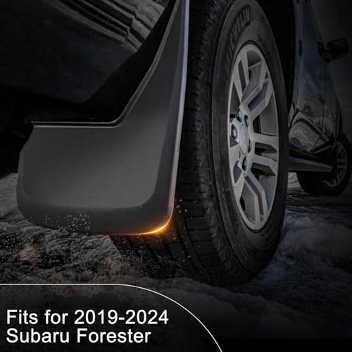 Image of for Subaru Mud Splash Guards Front and Rear Fender Cover,Compatible with 2019-2024 Subaru Forester Splash Guard Mud Flap Set of 4 Matte Black Mud Flaps