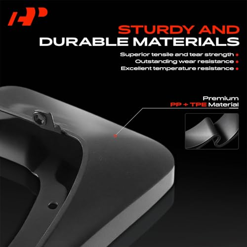 Image of A-Premium Mud Flaps Compatible with Audi | for Audi Q7 2016 -2018 Sport Utility, No Drilling Required Mud Guards with Hardware Accessories, Set of 4 Front and Rear