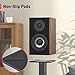 Perlegear Universal Bookshelf Speaker Stands with Aluminum Column for Speakers up to 22 lbs, Speaker Stand Pair with Cable Management, Surround Sound Speaker Stand PGSS9-1 Black