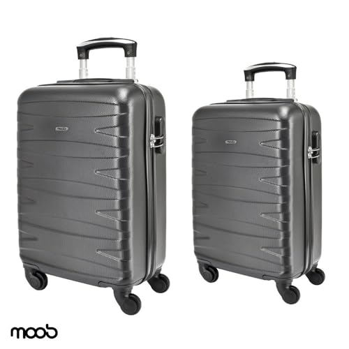 Kit 2 Malas de Viagem de Bordo Carry On Cinza Fibra Abs 20