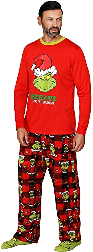 Dr. Seuss Grinch Christmas Pajamas With Matching Socks - Matching Family Adult Kids Pajama Sets3