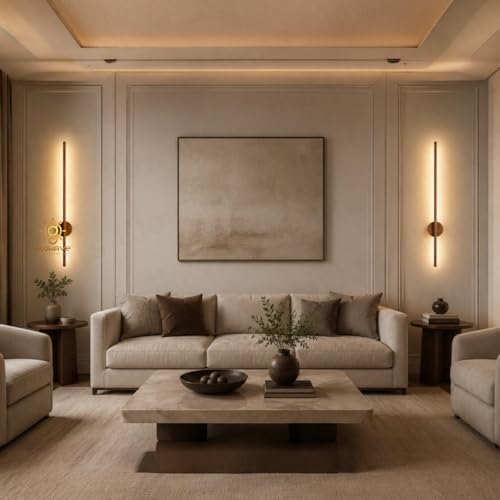 Image of Glowave Modern Wooden LED Wall Light for Bedroom, Living Room & Bedside - Tricolour (Warm White, White, Natural White) - 600MM - Wood Finish