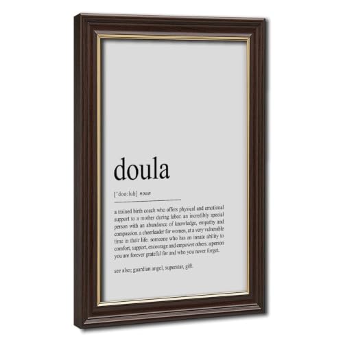 Doula Gift, Doula Definition Print, Labour Assistant Midwife Gifts, Birth Assistant Thank You, Printable Wall Art for Bathroom Canvas Wall Art Poster Print Gift Hanging Mokume Gane Frame 12"L X 18"W