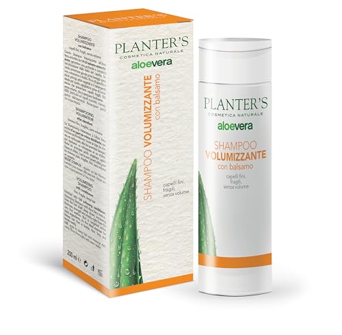 Planter's - Shampoo Volumizzante all'Aloe Vera. Ideale per dare volume, elasticità e morbidezza a capelli sottili e fragili, anche grassi. 200 ml