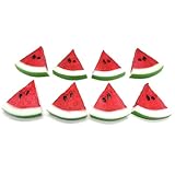 Aliotech Artificial Simulation Watermelon Slices Artificial Watermelon Slice Realistic Lifelike Watermelon Slices Fake Fruits Model for Photography Props Home House Kitchen Party Decoration