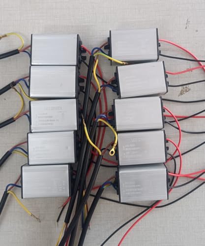 Image of 10 Quantity, 50Watts, 300mA, LED Flood Light Driver, Input: AC 175V-265V, Output: DC 120V-180V, IP-65 Waterproof, BIS Approved, MAKE IN INDIA (Pack of 10)