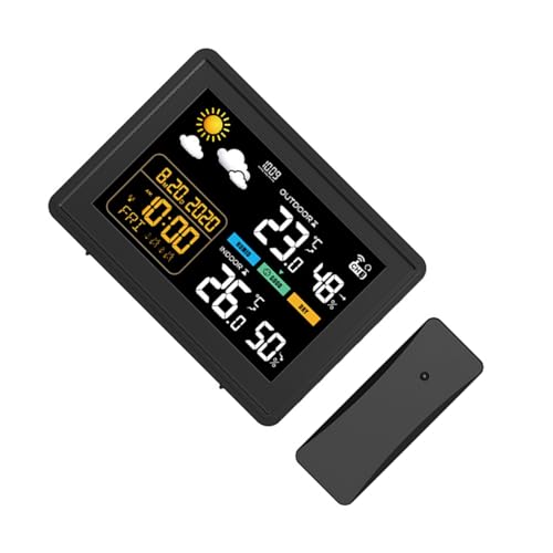 温度湿度測定メーター LCD 表示時間目覚まし時計気象ステーションデジタル温度計湿度計寝室の目覚まし時計温度モニター付き