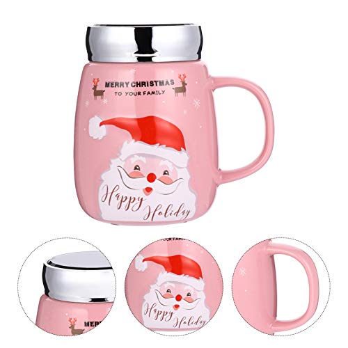 Canecas de café de Natal Cabilock com tampa Presentes de Natal Caneca de café de Natal para mulheres